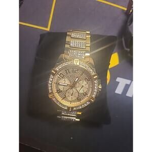 Guess Men's Frontier U0799G2 Gold Stainless-Steel Quartz Fashion Watch